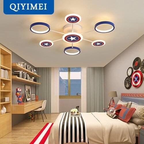 Captain Led Chandeliers Lights For Child Study Room Bedroom Modern Lamp Indoor Home Lighting New Fixture Luminaria AC85-260V
