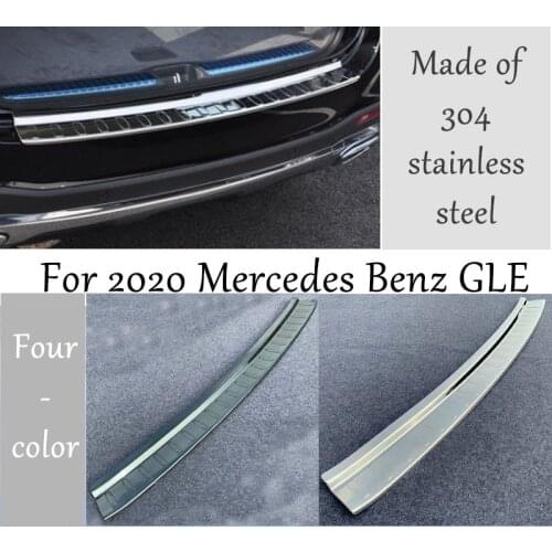 For Mercedes Benz GLE Rear Bumper Protector Plate Cover Guard Outer bright surface Stainless steel rear guard auto accessories