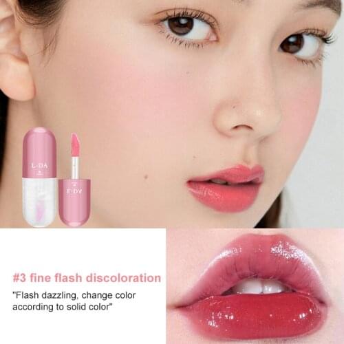 1Pcs Mini Capsule Moisturizing Lip Gloss Smooth Non-greasy Nourishes Brighten The Lips Against Lip Dryness Lip Care Makeup TSLM1