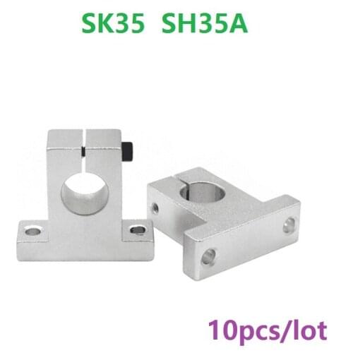 10pcs/lot SK35 SH35A 35mm linear bearing shaft support match for Linear Rail rod round Shaft diy XYZ table CNC