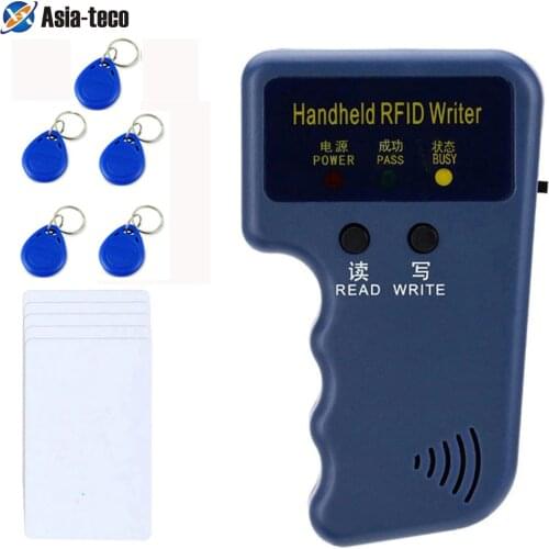 125KHz EM4100 RFID Duplicator Copier Writer Programmer Reader RFID Card Writer Copier Duplicator Handheld+ID Keyfobs Tags