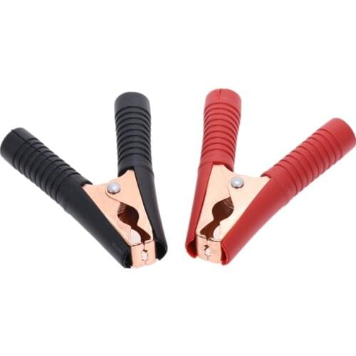 2Pcs Red+Black Car Aligator Clips Battery Clamps Crocodile Clip 100A