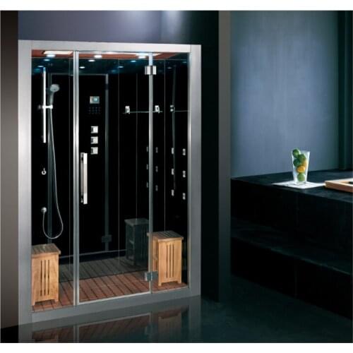 2016 ETL approval tempered back panels swing doors jetted steam shower enclosure sauna room with steam generator ASR972