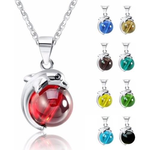 2021 New Fashion Love Crystal Dolphin Chocker Necklaces &Pendant for Women Wedding Jewelry Collar