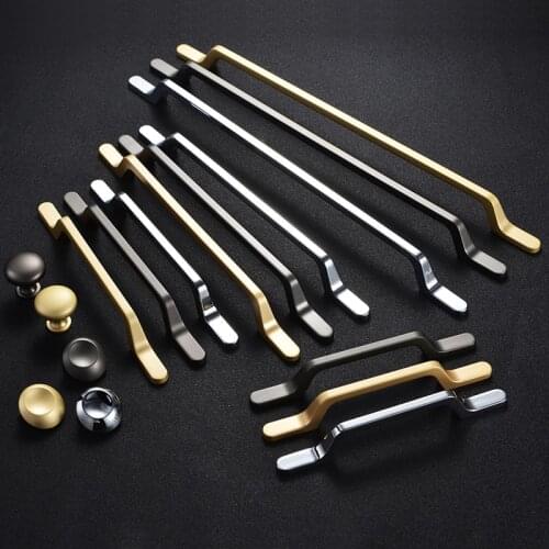 3-colors long gold handle cupboard wardrobe pull kitchen furniture knobs and handles for cabinets and drawers