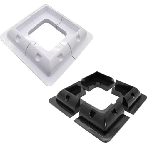 4Pcs ABS Edges Solar Panel Mounting Brackets Black White Corner Set Kit For Yacht/Solar Panel