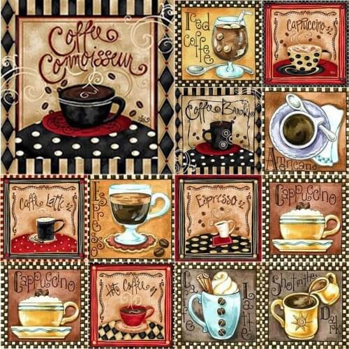 5D DIY Diamond Painting Coffee Cup Diamond Embroidery Flower Cross Stitch Full Square Round Drill Crafts Manual Home Decor Gift