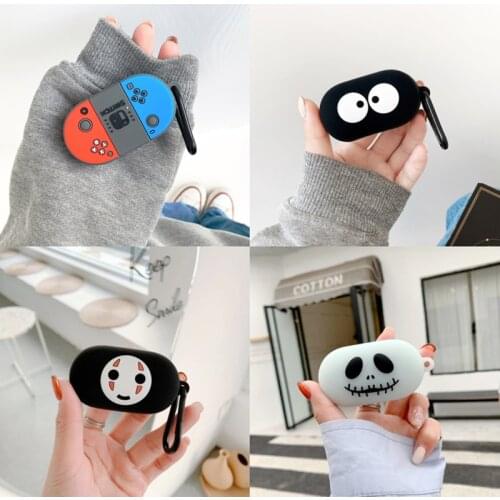 Cover For Galaxy buds Case Cute Anime cartoon silicone soft shell with keychain headphone Accessories For Galaxy Buds Plus Case