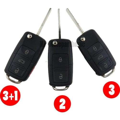 Folding Car Remote Flip Key Shell For Volkswagen Golf Tiguan Polo Passat CC SEAT Skoda Mk6 Octavia 2/3/4 BTN Flip Entry Case Fob