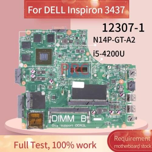 CN-0CN2DV 0CN2DV For DELL Inspiron 3437 5437 Laptop Motherboard 12307-1 SR170 N14P-GT-A2 DDR3 Notebook Mainboard