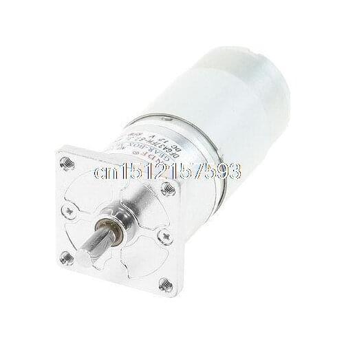 DC 12V 50RPM Output Speed 2 Pin Terminals 6mm Shaft Electric Power Geared Motor