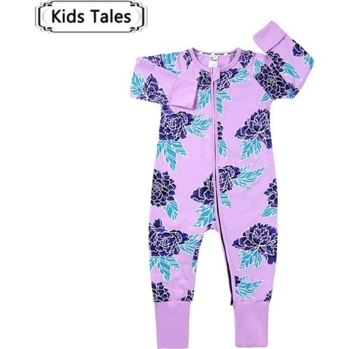 Baby Rompers Cartoon Baby girls Clothes Jumpsuit Boys zipper One piece Infant Baby Girls Clothes floral Newborn baby SR535