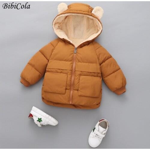 Childrens Down Coat Winter Baby Girls Thicken Warm Jackets Kids Hooded Outerwear Coat boys snowsuit Children Clothing 2-6 y