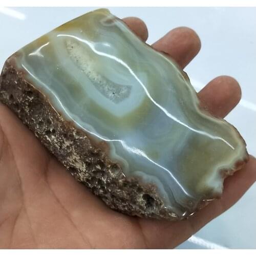 DHXYZB 200-600g natural raw Grey agate Crystal gemstone slice meditation reiki healing stones and mineral platter home decor