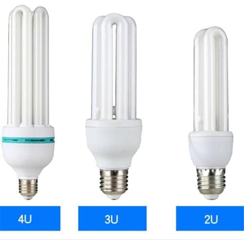 10pcs/lot wholesale E27 U-type energy-saving Yellow white light home lamps high power bright living room energy-saving light