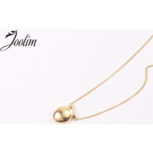 Joolim Jewelry PVD Gold Finish Retro Perfume Bottle Pendant Necklace Stylish Stainless Steel Necklace