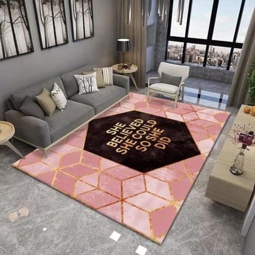 Nordic Style Living Room Rug Geometric Print Kitchen Mat Home Decor Dining Room Bedroom Floor Area Rug Home Corridor Carpet