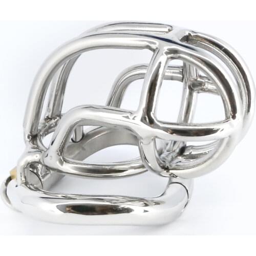 Small Vertical Stainless Steel Cock Ring Chastity Cage Erotic Device Prison Penis Ring Sex Toys for Male Chastity Belt Cock Cage