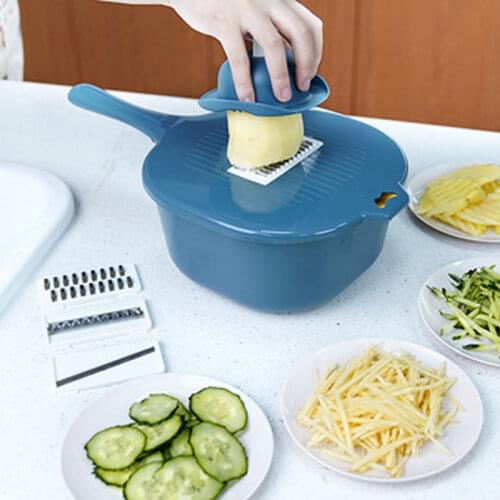 Multifunctional Vegetable Cutter Fruit Peeler Potato Shredder Fruit Slicer Chopper Drain Basket Slicer Kitchen Tools Accessories