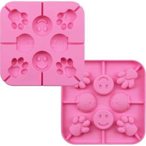 Cartoon Lollipop Candy Mold DIY Cat Claw Cute Animal Chocolate Cake Mold Silicone Mold Cake Pan Baking Mold