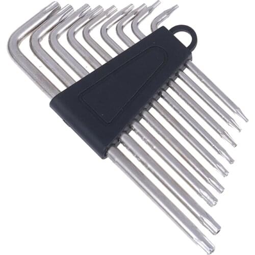HUXUAN 9pcs/set Plum Spanner Wrench Sets Torx L Shape Repair Tool Screwdriver Tool Wholesale