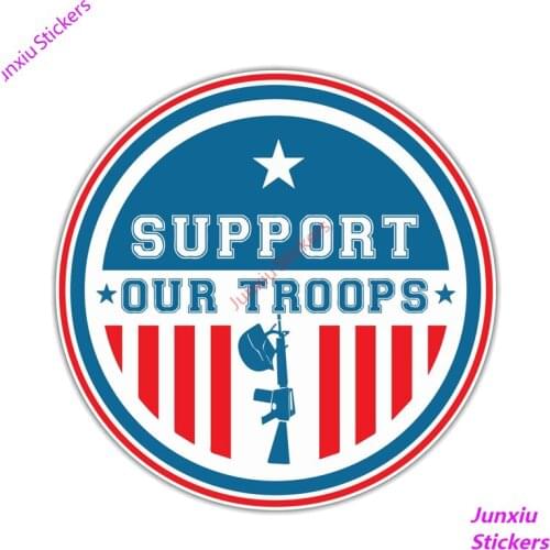 US Army Support Our Troops Car Sticker Motorcycles Bumper Laptop Suv Cover Scratch Decal Auto Exterior Accessories KK13*13cm