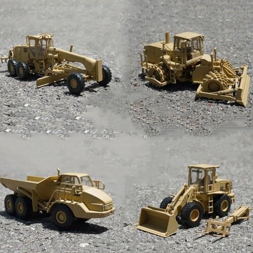 New 1:50 CAT815F CAT730 CAT120M CATCB-534D CAT924H Loader Grader Road Roller Bulldozer Minecart Engineering Vehicle Models Toy