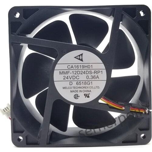 NEW MMF-12D24DS-RP1 DC 24V 0.36A 3-wire 120X120X38mm Server Cooler Fan