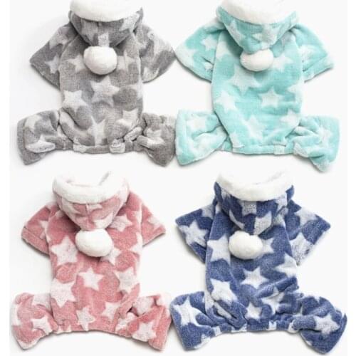 Pet Clothes For Dog Cat Puppy Hoodies Coat Winter Sweatshirt Warm Sweater Dog Outfits Dog Jacket Pet Four-Legged Clothes