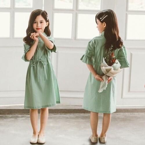 Girl Dress Summer A-Line Kids Dresses for Girls Princess Costume Childrens Clothing Holiday Mother Daughter Dress 6 8 10 12 14Y