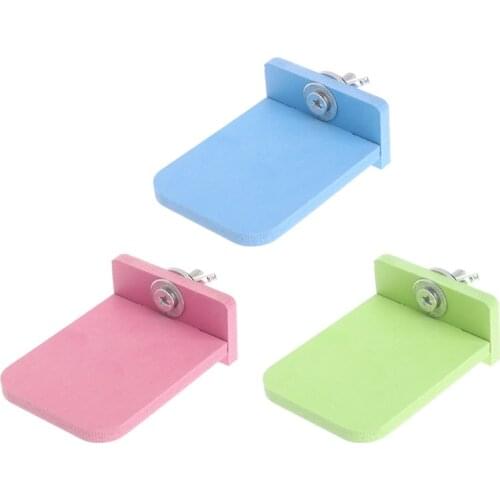 Rectangle Colorful Wooden Hamster Platform Stand Rack Squirrel Cage Plate Toys