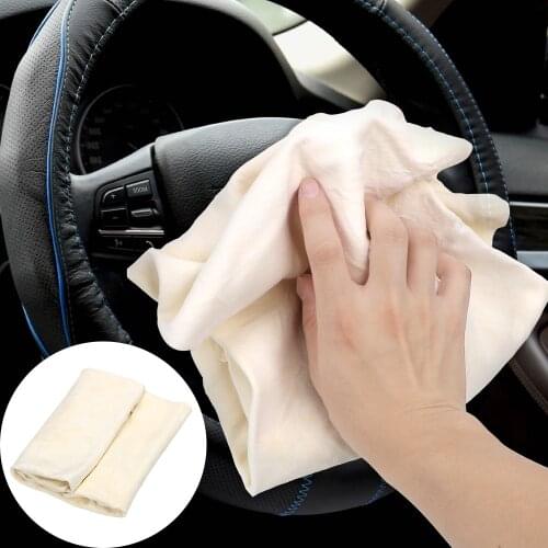 Car Cleaning Cloth Genuine Leather Absorbent Quick Dry Towel Car Cleaning Tool Wash Suede Car Wash Towel Natural Chamois Leather