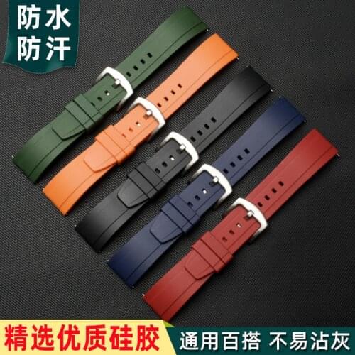 Silicone Watchband for Timex Seiko Tissot Seagull Tianwang Citizen Waterproof Silicone Watch Strap Male Rubber Watch Chain 22mm