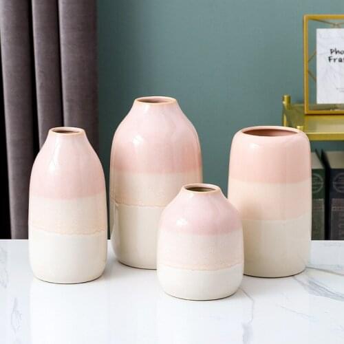 Nordic Lightluxury Ceramic Vase Creative Dried Flower Ceramic Bottle Ins Style Simple Home Accessories Ornaments Hydroponic Vase