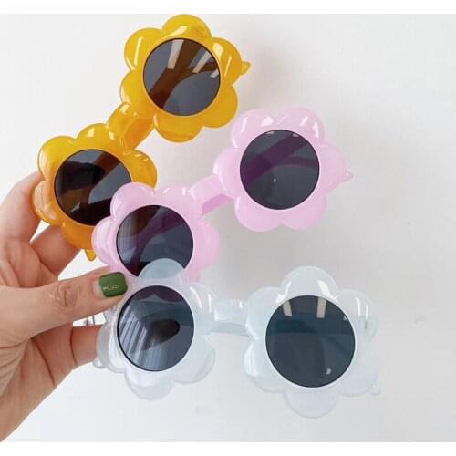 Lovely Flower sunglasses for baby Boys&girls UV400 Plastic glasses 3-8 years Little Kids Party sunglasses Cute summer eyewear