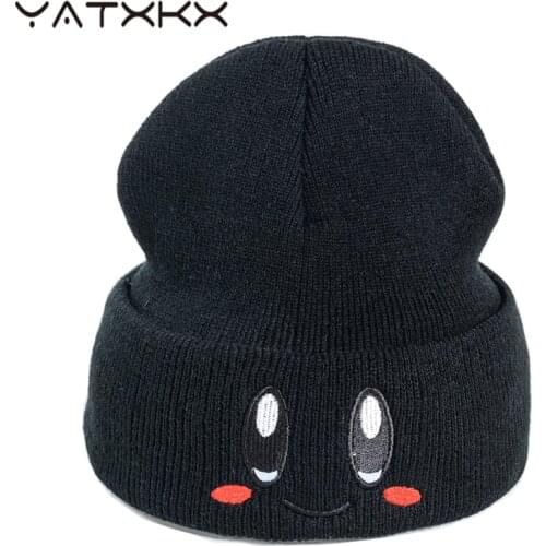 [YaTxKx] Embroidery Lovely Knit Cap Bunny Hats Warm Winter Unisex Ski Hip Hop Bonnet Outdoor Sport Hat Beanie Gorros