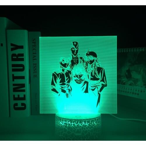 YuYu Hakusho Anime Figure LED Crake White Base Lamp for Child Room Decor Acrylic Night Light 3D Desk Lamp Kids Birthday Gift