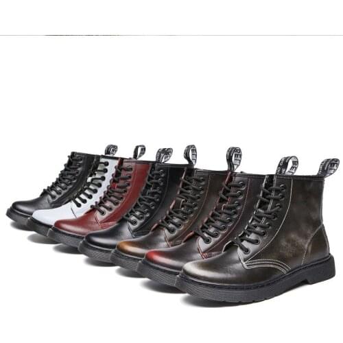 Soft Split Leather Women White Ankle Boots Motorcycle Boots Female Autumn Winter Shoes Woman Punk Motorcycle Boots 2020 Spring