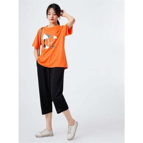 2021 Summer Plus Size 4XL Set Women Short Sleeve Fashion Printed Tops and Pants Suits Casual 2 Piece Sets Womens Outfit