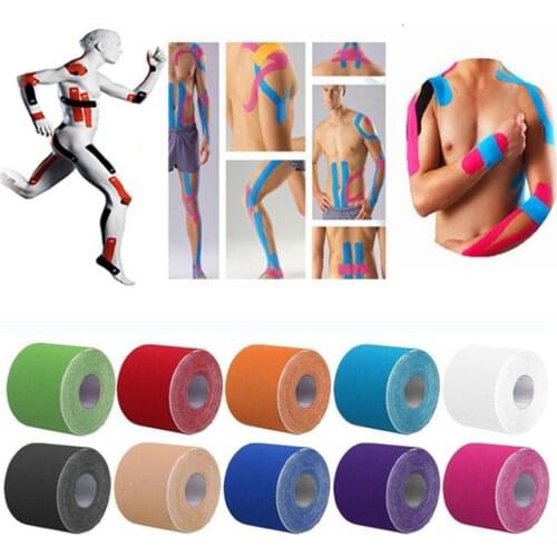1 PCS 5cm x 5m Muscle Tape Sports Kinesiology Tape Cotton Elastic Adhesive Muscle Bandage Care Physio Strain Injury Support