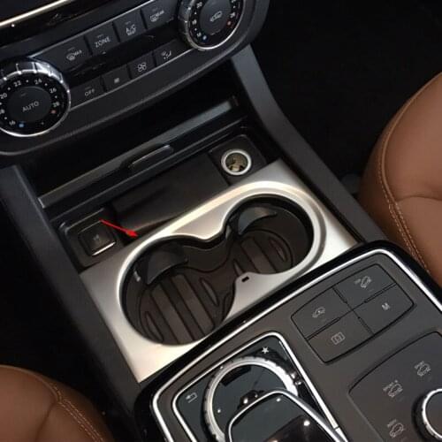 1 Piece Car Styling Interior Trim Central Control Sticker Water Cup Holder Decoration For Mercedes Benz ML W166 GLE GL GLS X166
