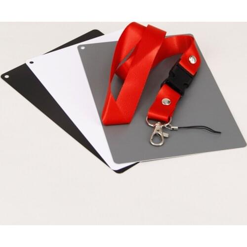 17.5cm X12cm Large 3 In1 Digital Grey Card White Black Gray Color White Balance Card With Strap For Dslr Photography Accessories