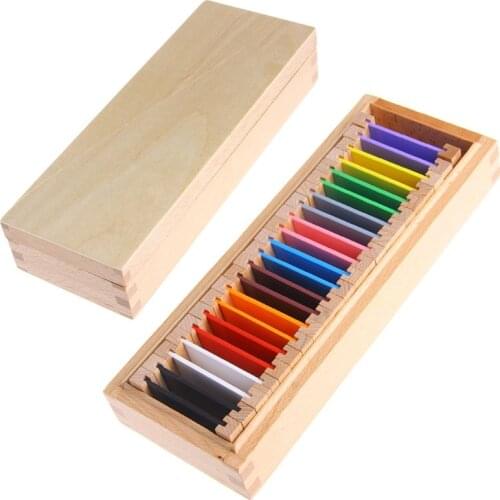 2018 Montessori Sensorial Material Learning Color Tablet Box 1/2/3 Wood Preschool Training Kids Toy Baby Kids Child Gifts