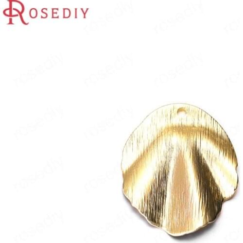 35730)10PCS 25x30MM 24K Gold Color Brass Wave Tree Leaf Charms Pendants High Quality Diy Jewelry Findings Accessories