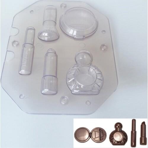 3D Fashion Cosmetic Lipstick Perfume Chocolate Mould Candy Cake Jelly Mold Wedding Decorating DIY Tool Womens Gift