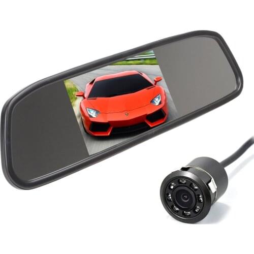 4.3"TFT LCD Car Monitor With 8pcs LED HD Backup camera (18.5MM)