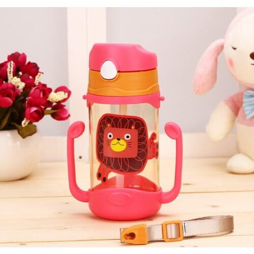 400ml BPA Free Cartoon Soft Spout Cups with Handles Bottle Feeding Sippy Cup For 6m+ Baby Drinking Water Cup Bottle