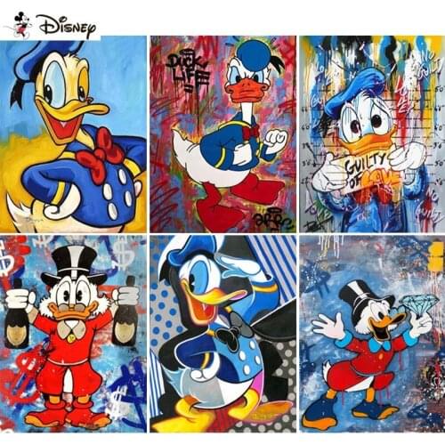 5D Diamond Painting Embroidery Disney "Cartoon Donald Duck" Diamond Mosaic Wall Sticker Animal Cross Stitch Home Decoration