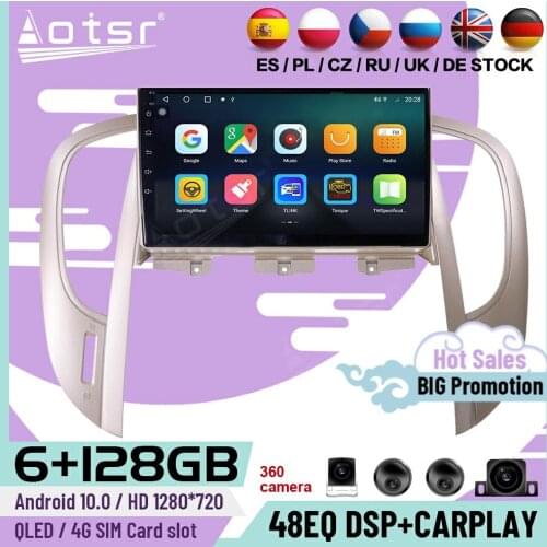 6+128G Carplay Multimedia Stereo Android Player For Buick Regal 2009 2010 2011 2012 2013 GPS Navigation Radio Receiver Head Unit