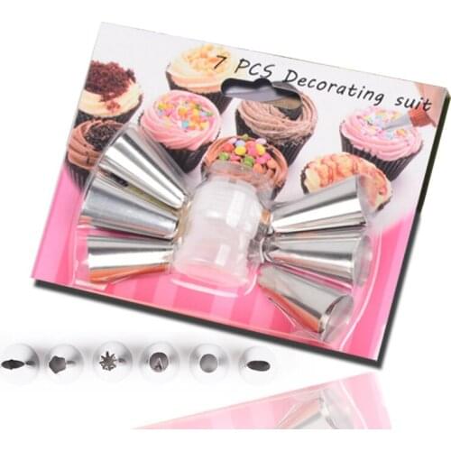 6 PCS DIY Icing Piping Nozzles Pastry Tips Fondant Paste Mold DIY Cake Decorating Polymer Resin Candy Super Sculpey